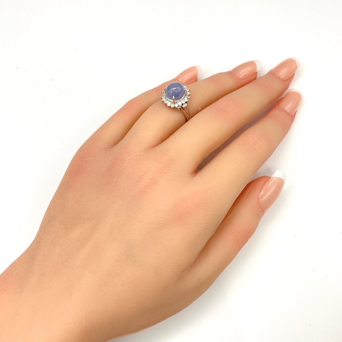 バイセル公式】スターサファイア デザインリング プラチナ 指輪