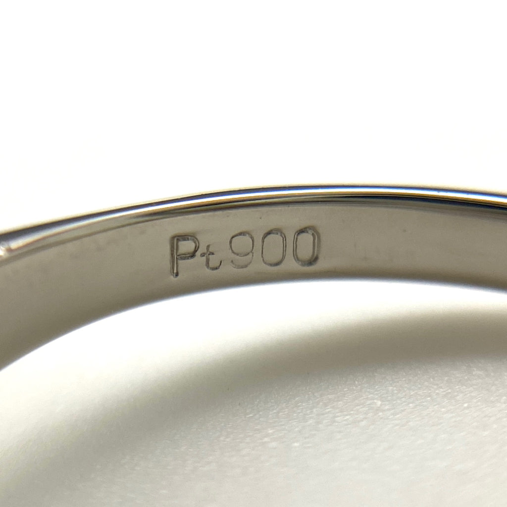 エメラルド デザインリング プラチナ 指輪 メレダイヤ リング 11号 Pt900 エメラルド ダイヤモンド レディース 【中古】nbjwl