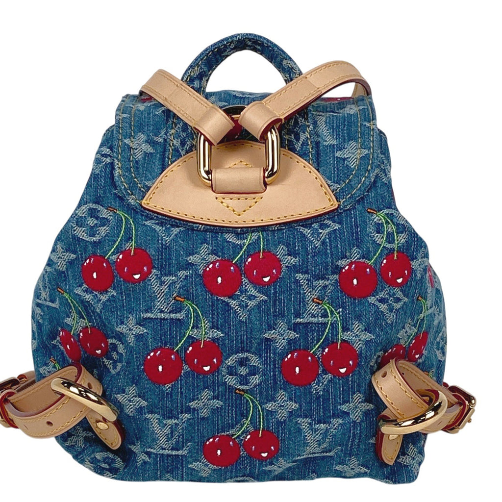 ルイ・ヴィトン LV × TM ヴェニス 村上隆 サクランボ チェリー リュック モノグラムデニム ブルー M13679 レディース 【中古】brbag