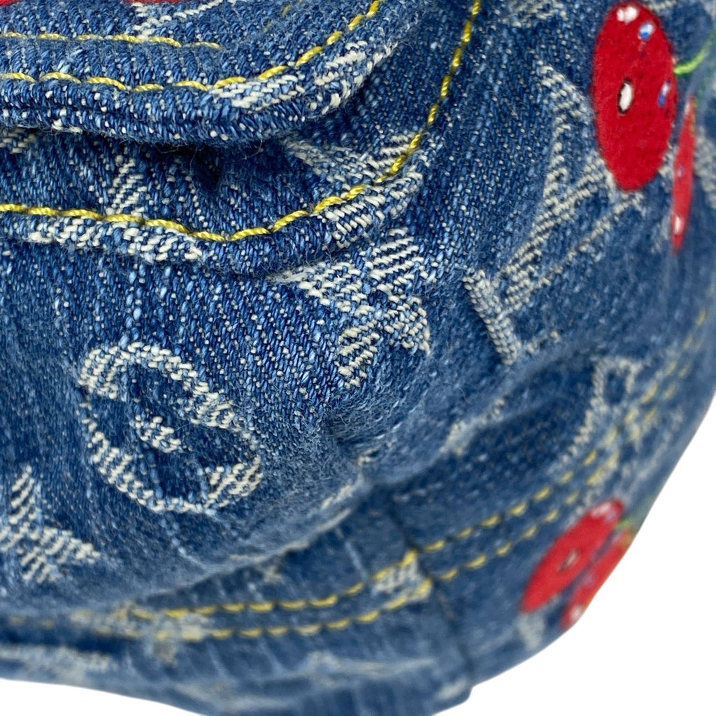 ルイ・ヴィトン LV × TM ヴェニス 村上隆 サクランボ チェリー リュック モノグラムデニム ブルー M13679 レディース 【中古】brbag