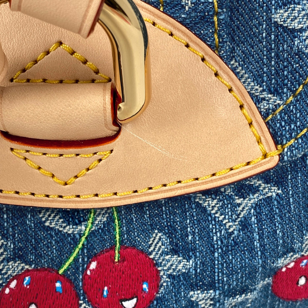 ルイ・ヴィトン LV × TM ヴェニス 村上隆 サクランボ チェリー リュック モノグラムデニム ブルー M13679 レディース 【中古】brbag