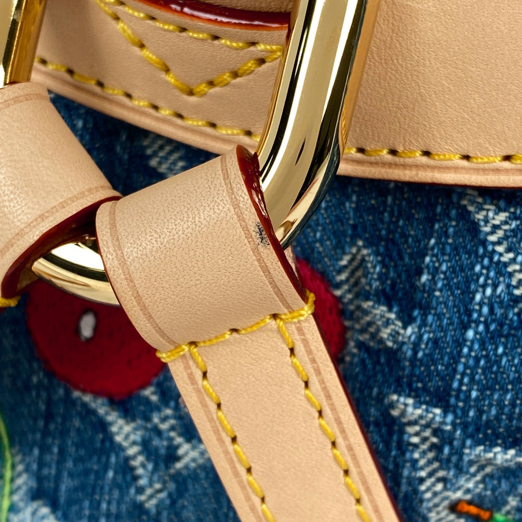 ルイ・ヴィトン LV × TM ヴェニス 村上隆 サクランボ チェリー リュック モノグラムデニム ブルー M13679 レディース 【中古】brbag