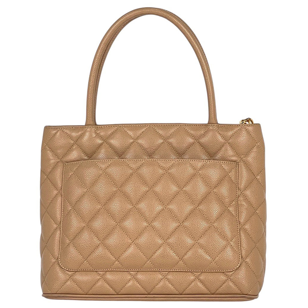シャネル 復刻トート ハンドバッグ ココマーク トートバッグ キャビアスキン ベージュ A01804 レディース 【中古】brbag
