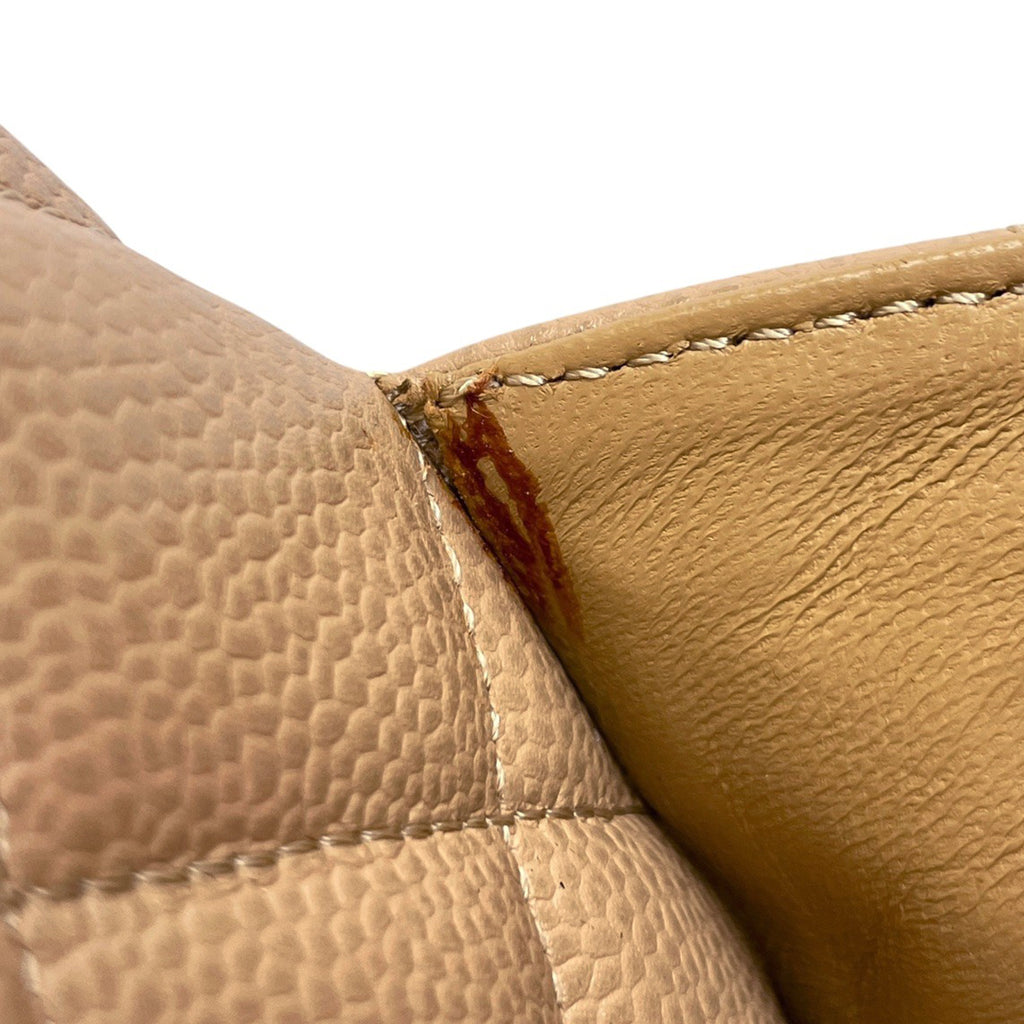 シャネル 復刻トート ハンドバッグ ココマーク トートバッグ キャビアスキン ベージュ A01804 レディース 【中古】brbag