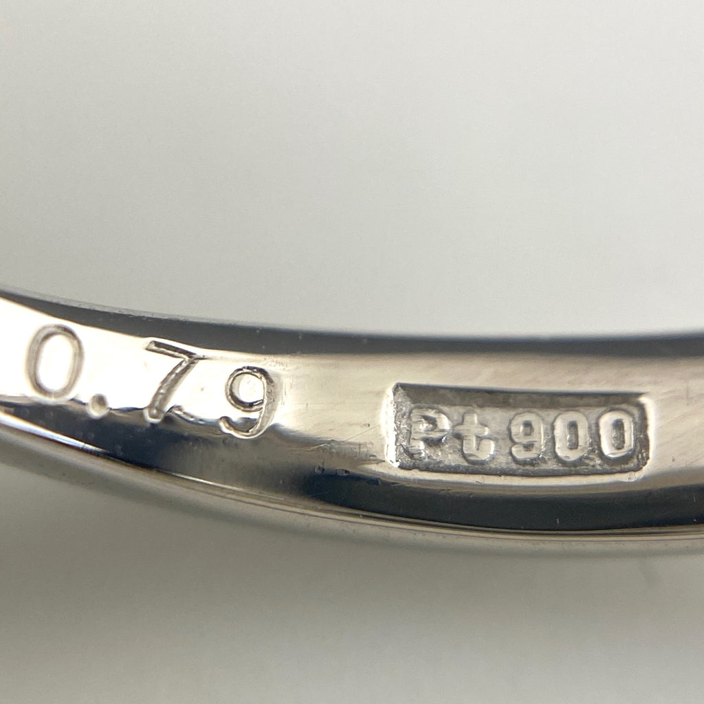 エメラルド デザインリング プラチナ 指輪 メレダイヤ リング 12号 Pt900 エメラルド ダイヤモンド レディース 【中古】nbjwl