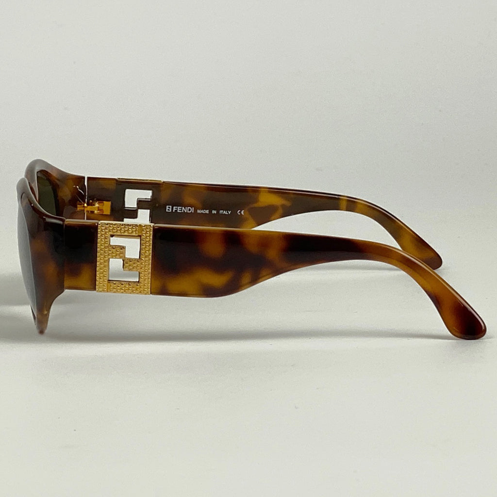 フェンディ ロゴ サングラス デミ柄 サングラス プラスチック GP ブラウン レディース 【中古】brbag