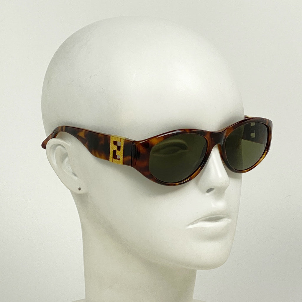フェンディ ロゴ サングラス デミ柄 サングラス プラスチック GP ブラウン レディース 【中古】brbag