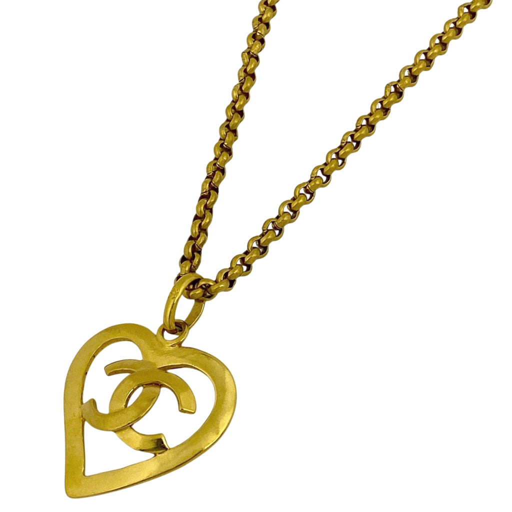 シャネル ココマーク ハートモチーフ ネックレス チェーン ネックレス GP ゴールド レディース 【中古】bracc