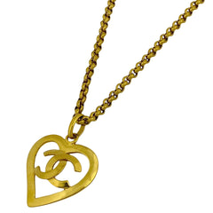 シャネル ココマーク ハートモチーフ ネックレス チェーン ネックレス GP ゴールド レディース 【中古】bracc