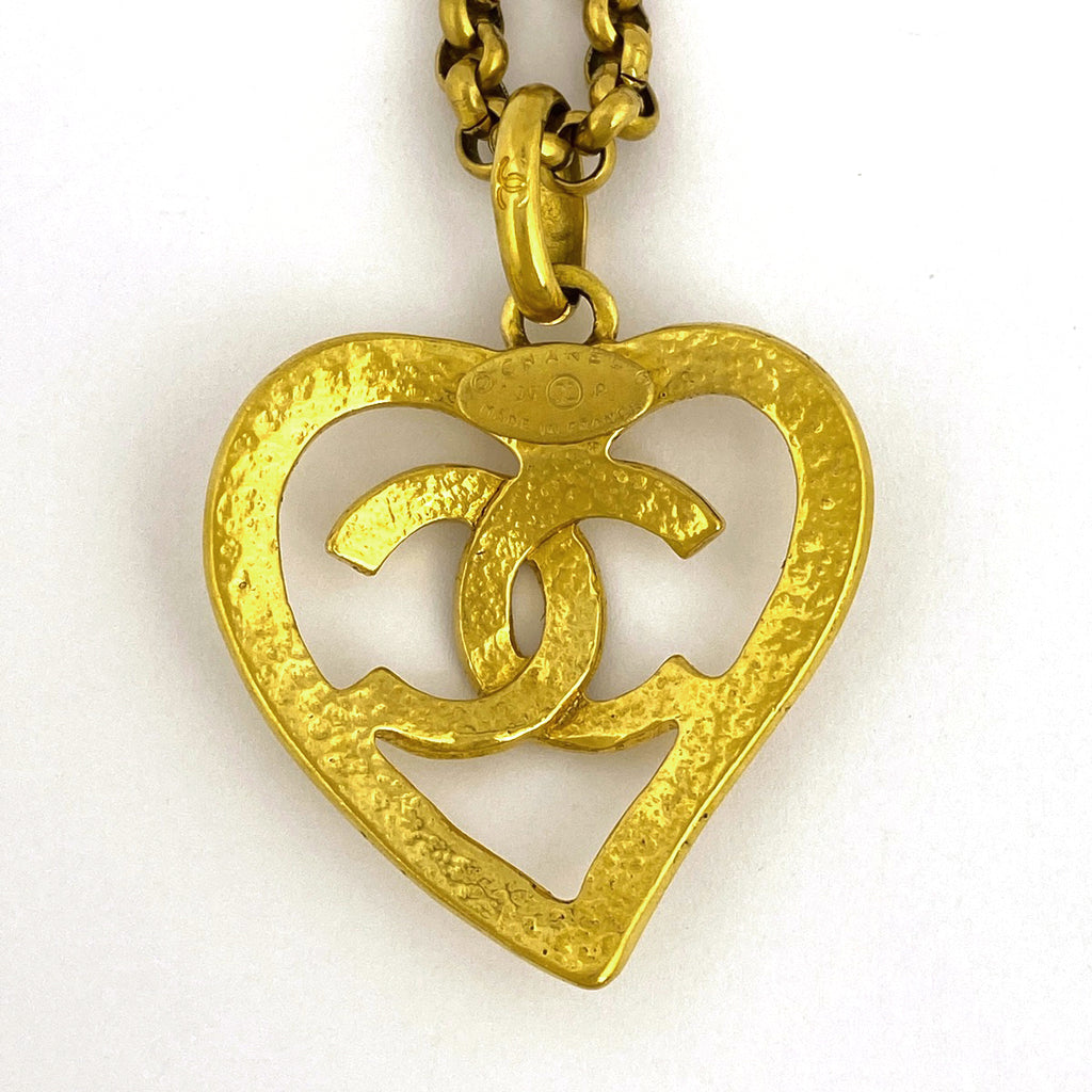シャネル ココマーク ハートモチーフ ネックレス チェーン ネックレス GP ゴールド レディース 【中古】bracc