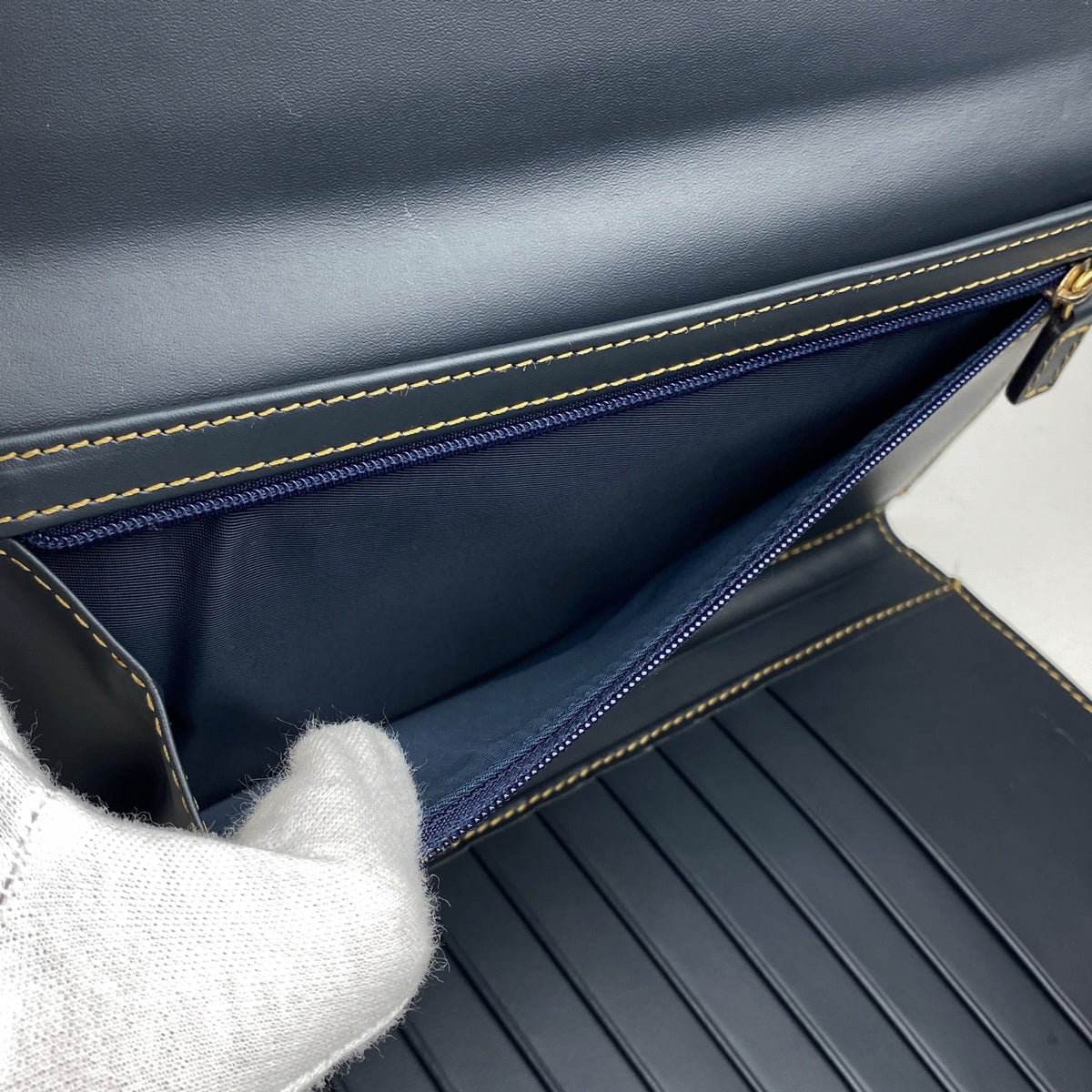 バイセル公式】クリスチャンディオール トロッター柄 三つ折り 長財布