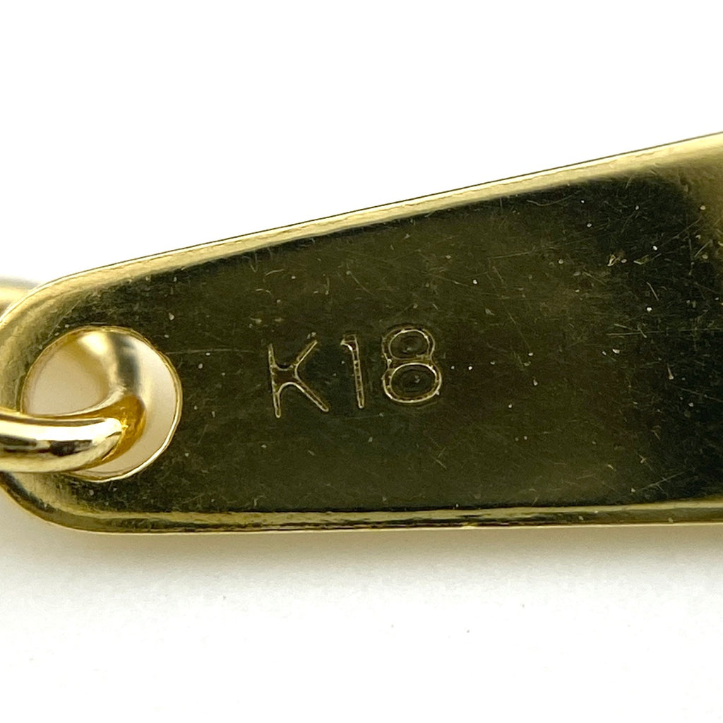 メレダイヤ デザインネックレス YG イエローゴールド ペンダント ネックレス K18 ダイヤモンド レディース 【中古】nbjwl