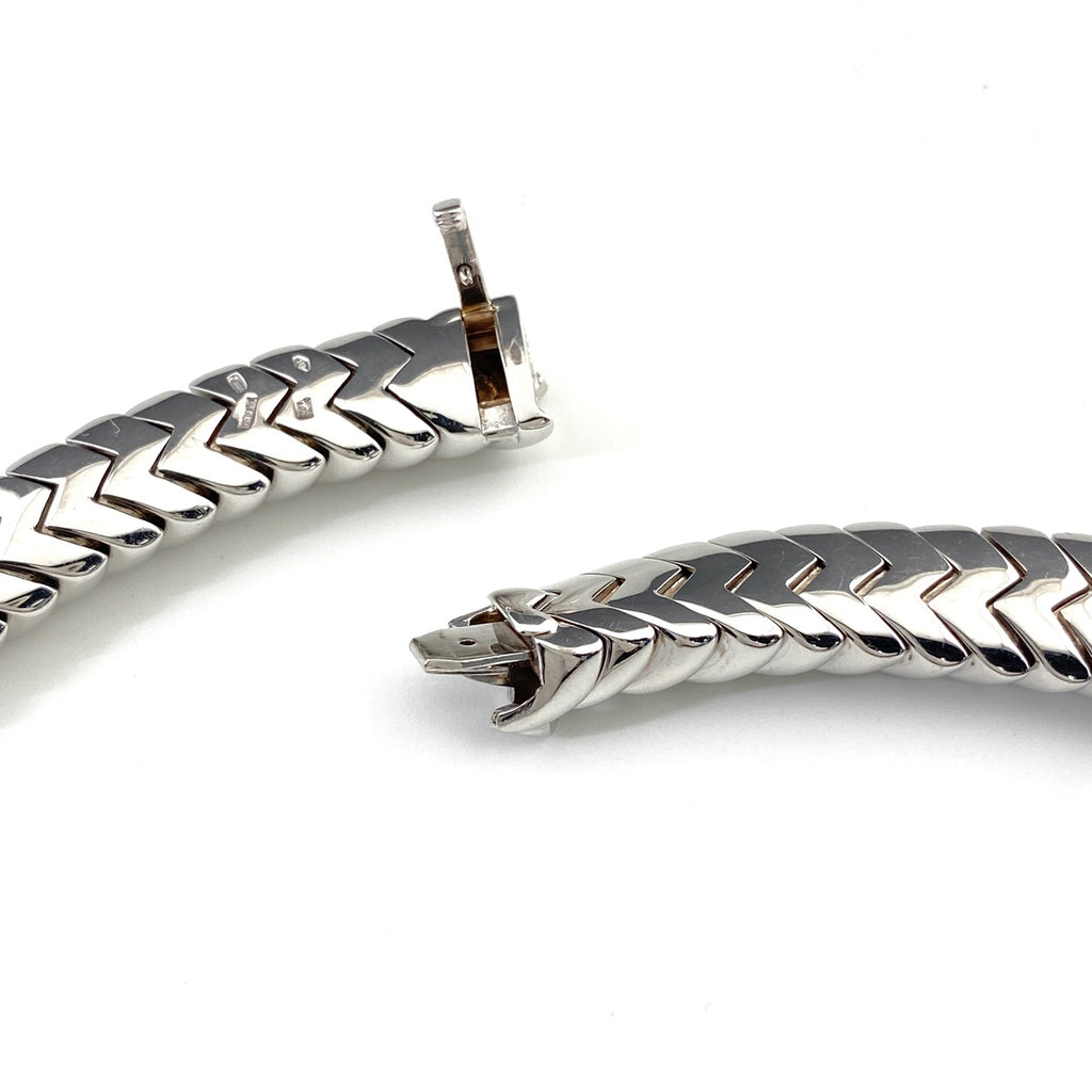 ブルガリ スピガ ネックレス メレダイヤ ネックレス 750 ダイヤモンド レディース 【中古】brjwl