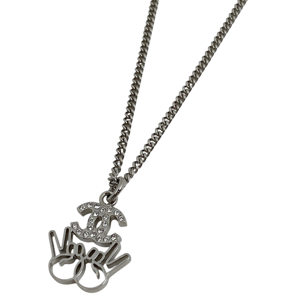 シャネル ココマーク ネックレス ピースモチーフ ネックレス シルバーメッキ シルバー レディース 【中古】bracc