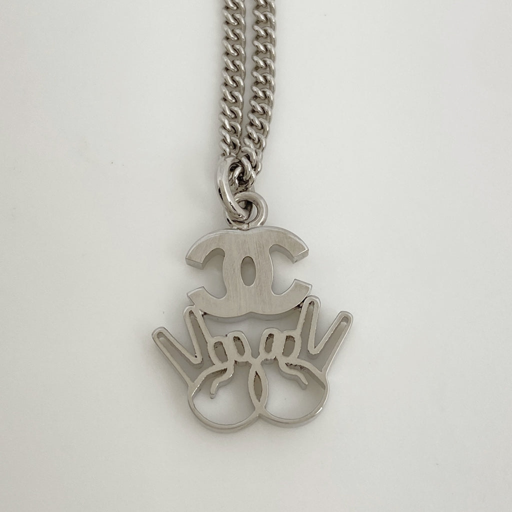 シャネル ココマーク ネックレス ピースモチーフ ネックレス シルバーメッキ シルバー レディース 【中古】bracc