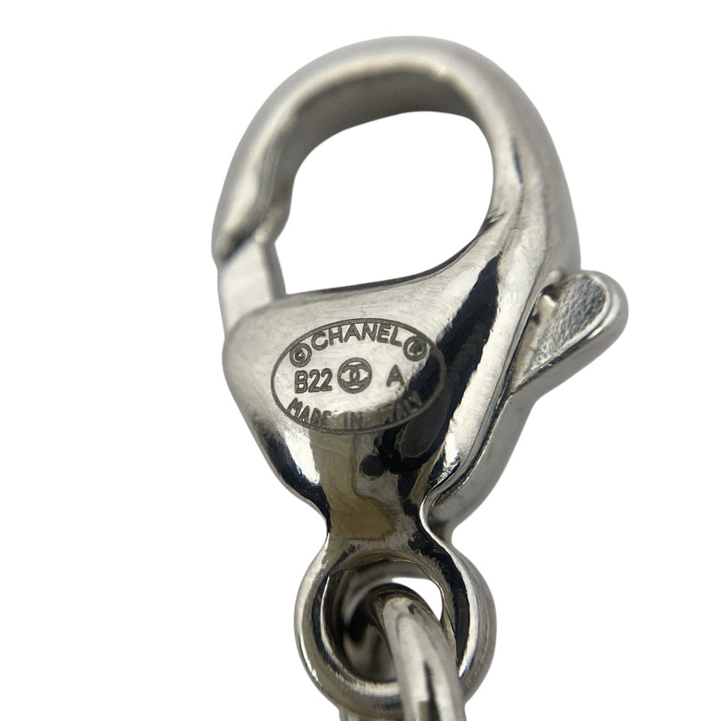 シャネル ココマーク フェイクパール ネックレス 2連 No.19 ネックレス メタル ラインストーン シルバー ブラック レディース 【中古】bracc