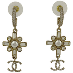 シャネル ココマーク ラインストーン ピアス スイング ピアス GP ゴールド レディース 【中古】bracc