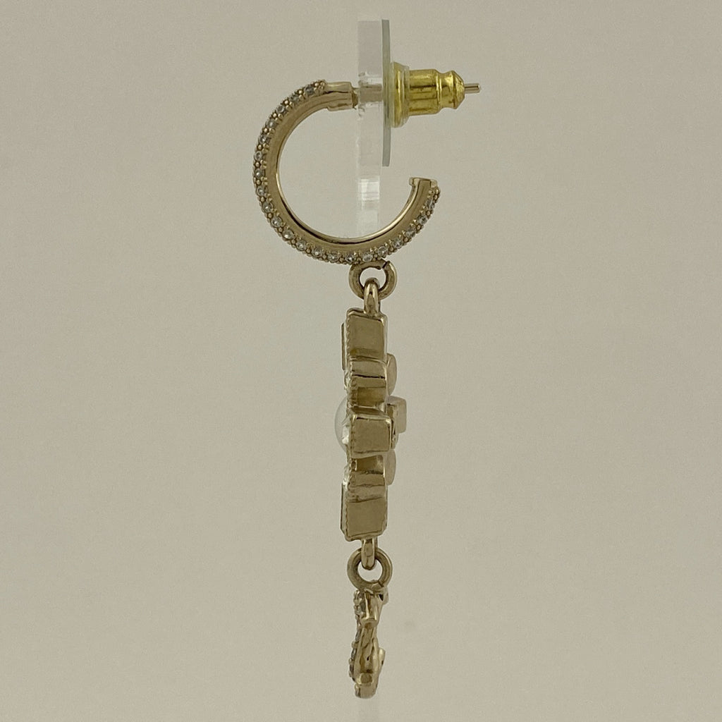 シャネル ココマーク ラインストーン ピアス スイング ピアス GP ゴールド レディース 【中古】bracc