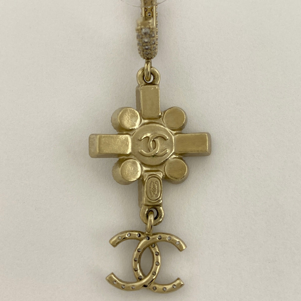 シャネル ココマーク ラインストーン ピアス スイング ピアス GP ゴールド レディース 【中古】bracc