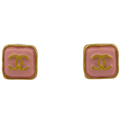 シャネル ココマーク ピアス CC スクエア ピアス GP ピンク レディース 【中古】bracc