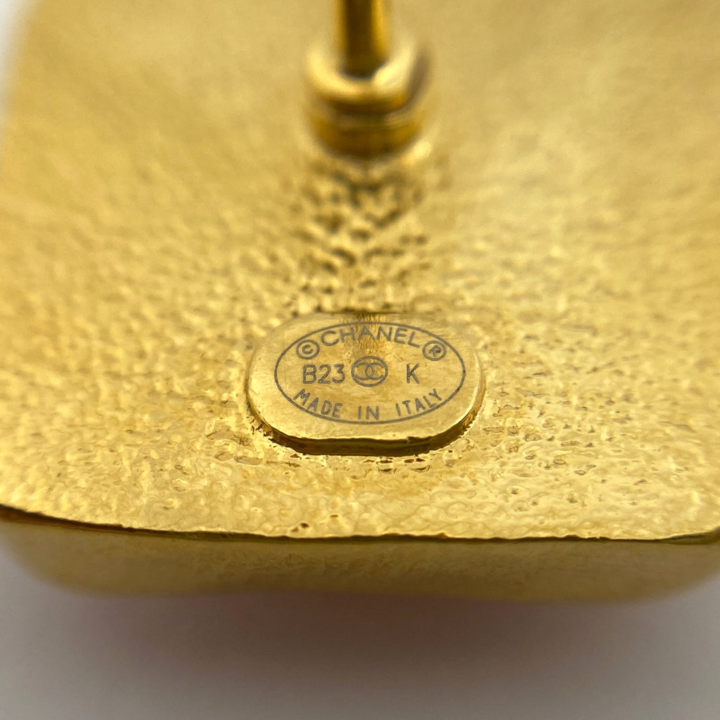 シャネル ココマーク ピアス CC スクエア ピアス GP ピンク レディース 【中古】bracc