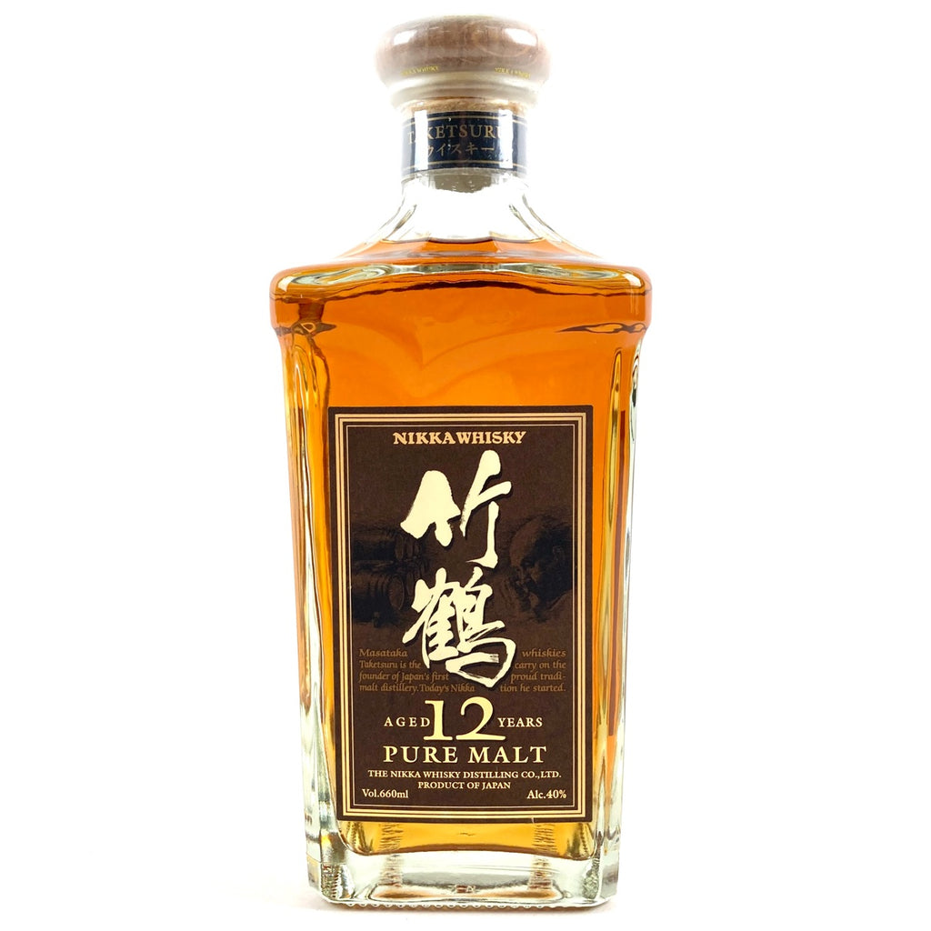 【東京都内限定お届け】ニッカ NIKKA 竹鶴 12年 ピュアモルト 角瓶 660ml 国産ウイスキー 【古酒】