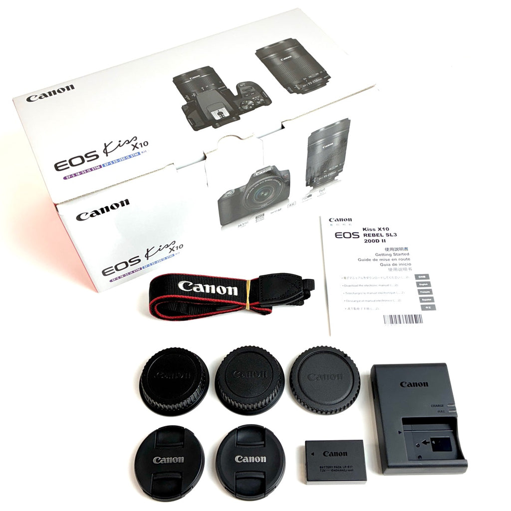 キヤノン Canon EOS Kiss X10 ダブルズームキット ブラック デジタル 一眼レフカメラ 【中古】cambb