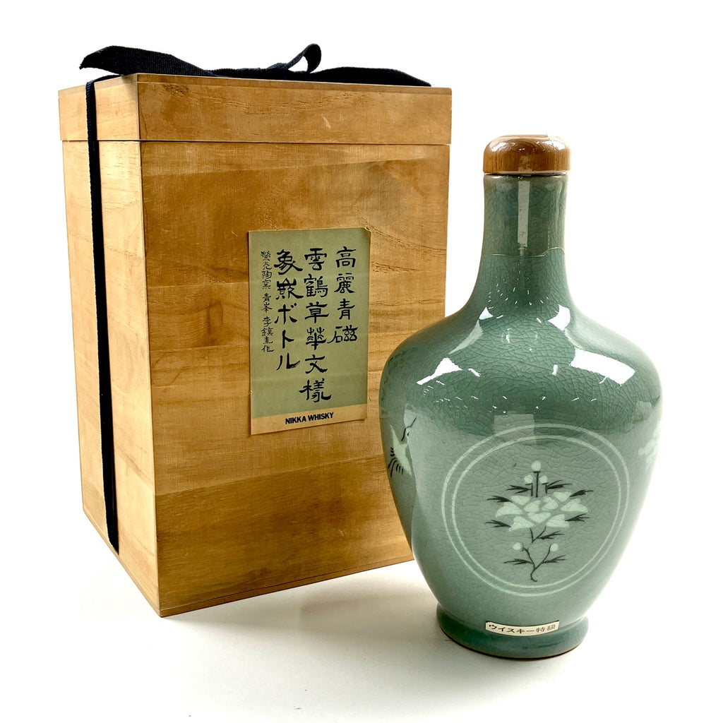 【東京都内限定お届け】 ニッカ NIKKA 高麗青磁 雲鶴草華文様 象嵌ボトル 600ml 国産ウイスキー 【古酒】liqbb