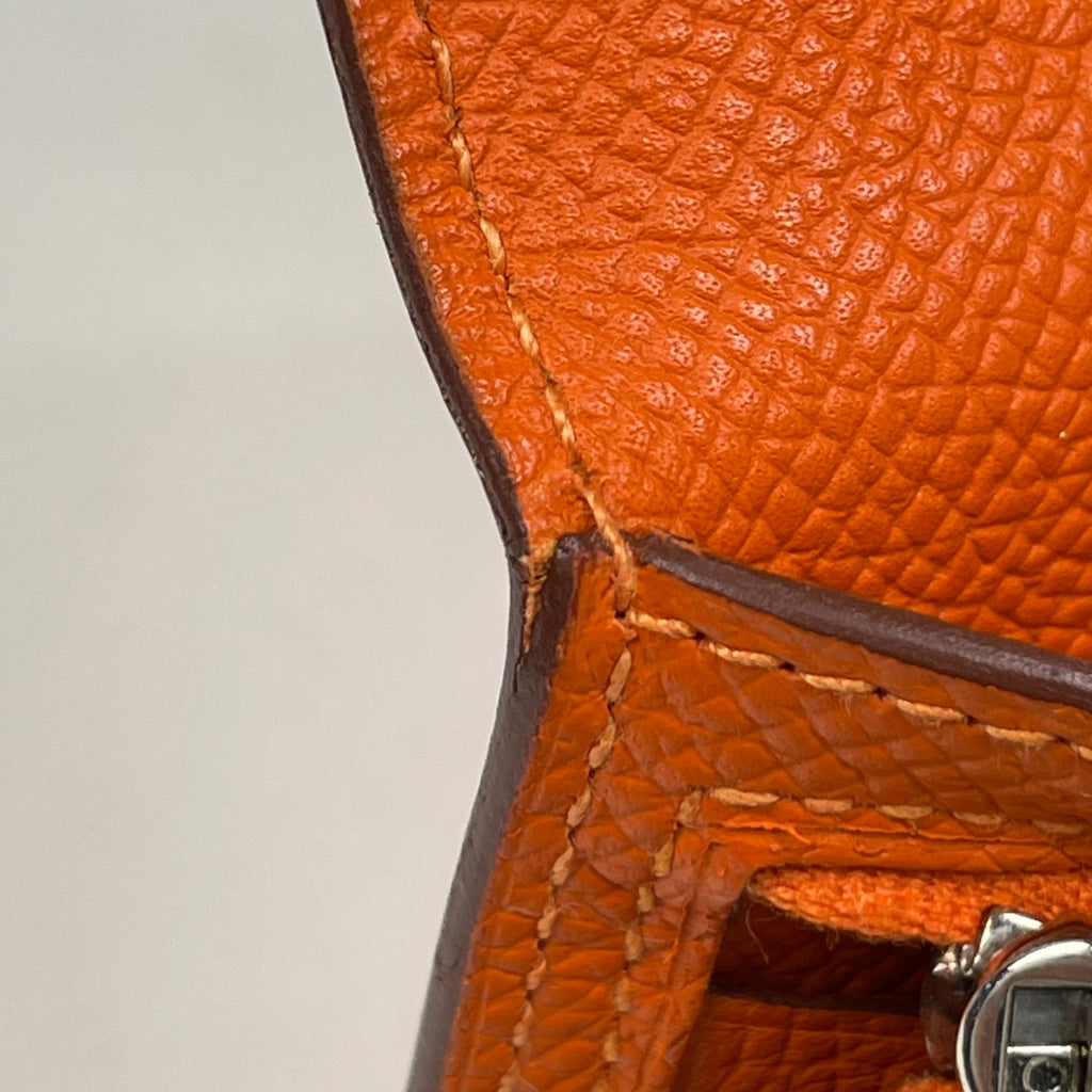 エルメス ベアン Hロゴ 二つ折り 長財布 ヴォーエプソン テールバテュー □R レディース 【中古】brbag