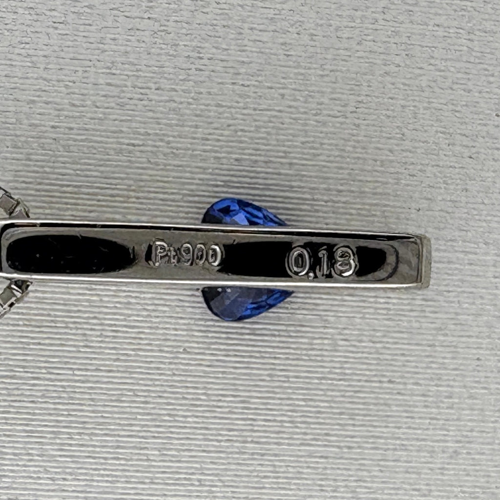 サファイア デザインネックレス WG ホワイトゴールド ペンダント ネックレス K18 WG サファイア レディース 【中古】nbjwl