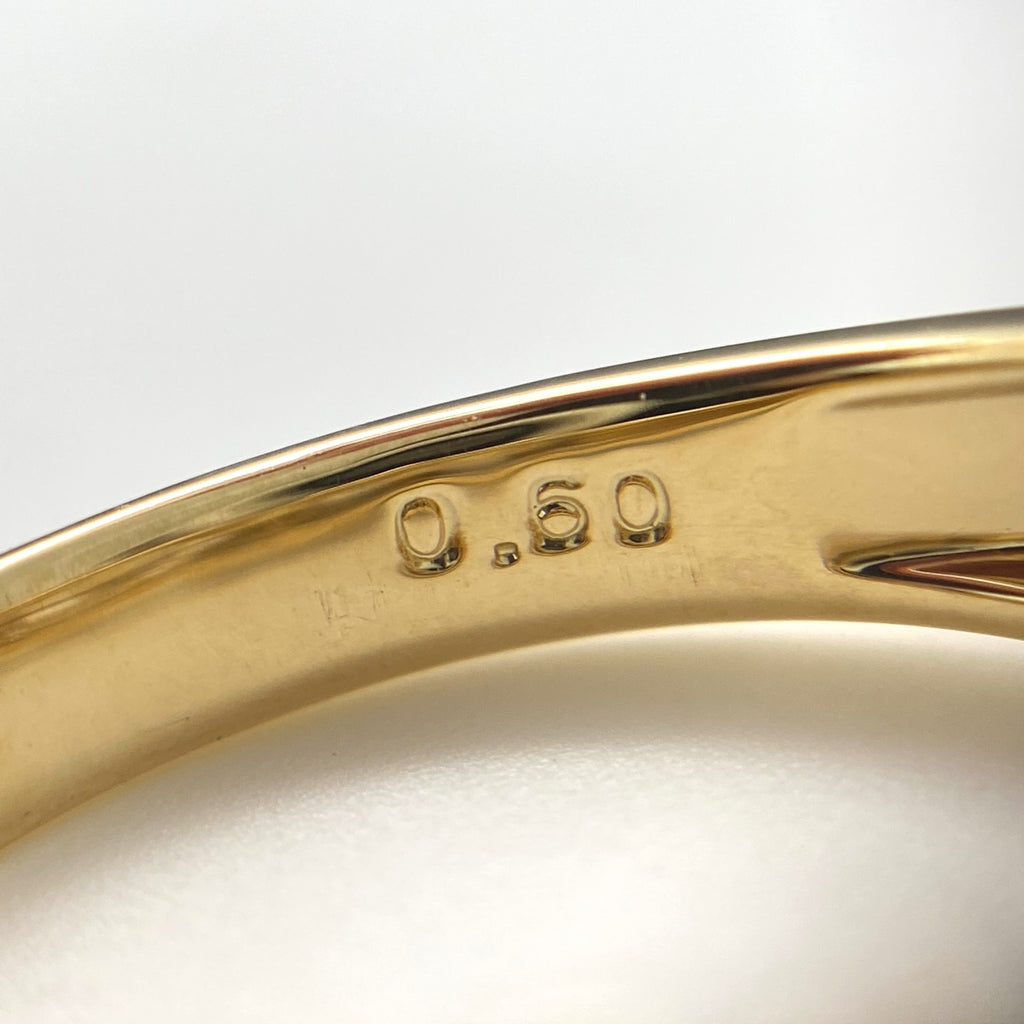 メレダイヤ デザインリング YG イエローゴールド 指輪 リング 10.5号 K18 ダイヤモンド レディース 【中古】nbjwl