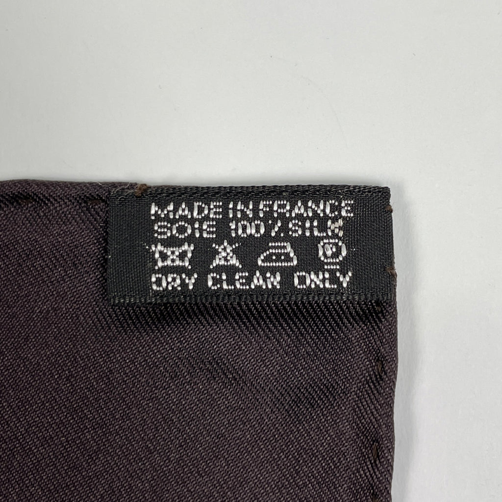 エルメス カレ 90 SULFURE&PRESSE PAPIERS2 硫化＆文鎮2 スカーフ シルク ブラウン マルチカラー レディース 【中古】brbag