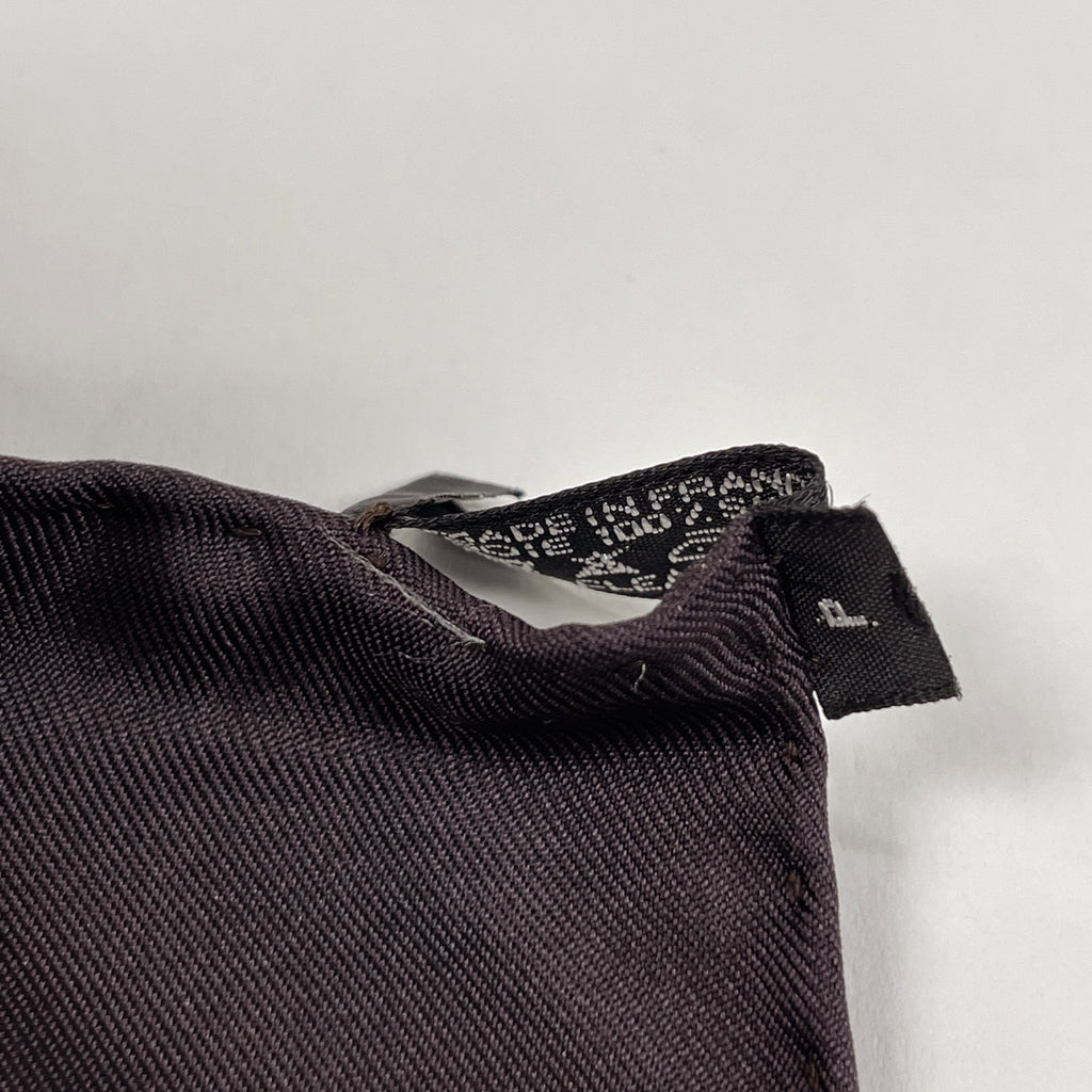 エルメス カレ 90 SULFURE&PRESSE PAPIERS2 硫化＆文鎮2 スカーフ シルク ブラウン マルチカラー レディース 【中古】brbag