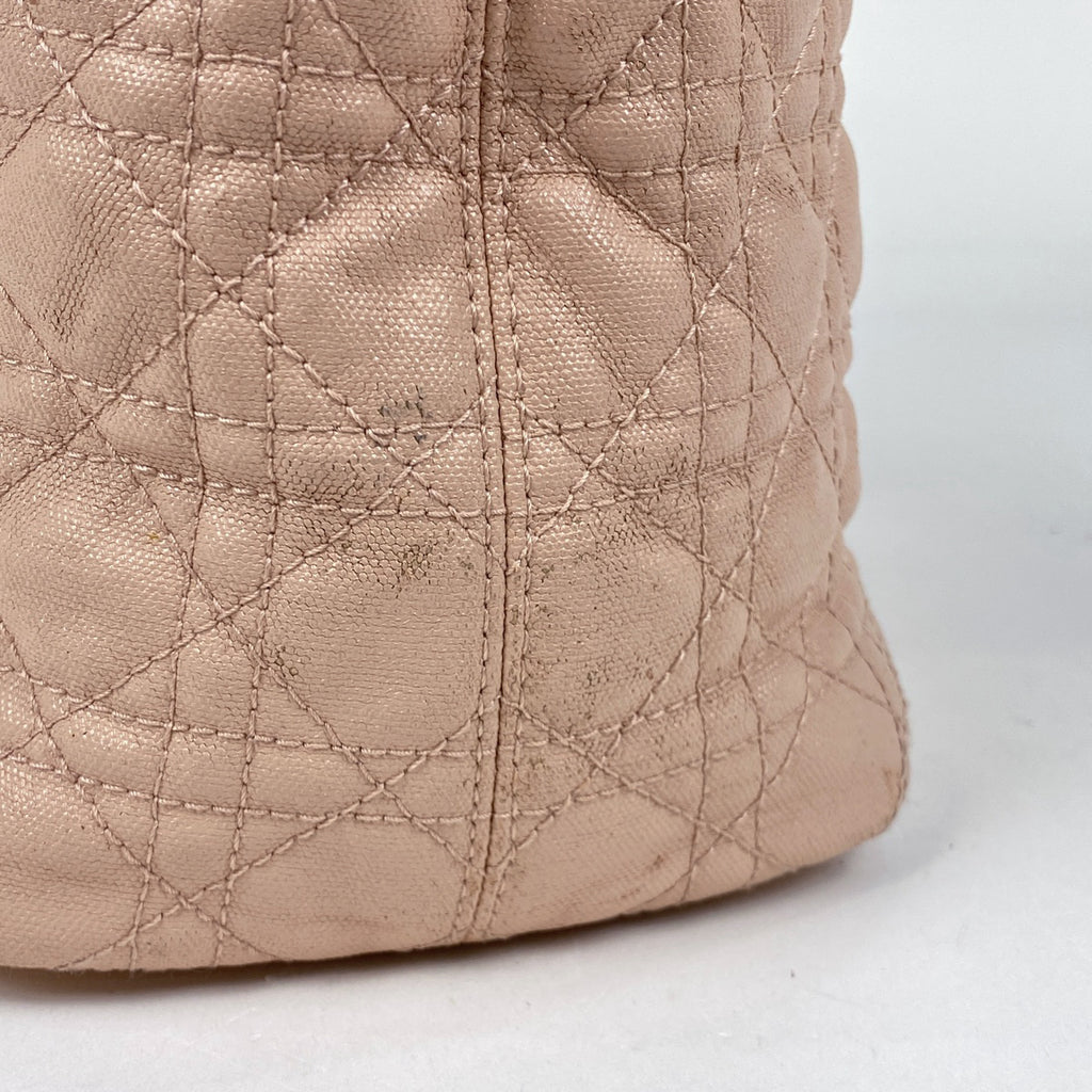 クリスチャンディオール パナレア トートバッグ カナージュ 肩掛け トートバッグ コーティングキャンバス ピンク レディース 【中古】brbag