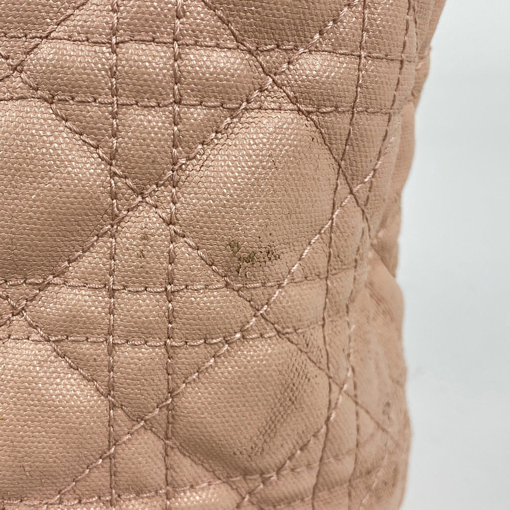 クリスチャンディオール パナレア トートバッグ カナージュ 肩掛け トートバッグ コーティングキャンバス ピンク レディース 【中古】brbag