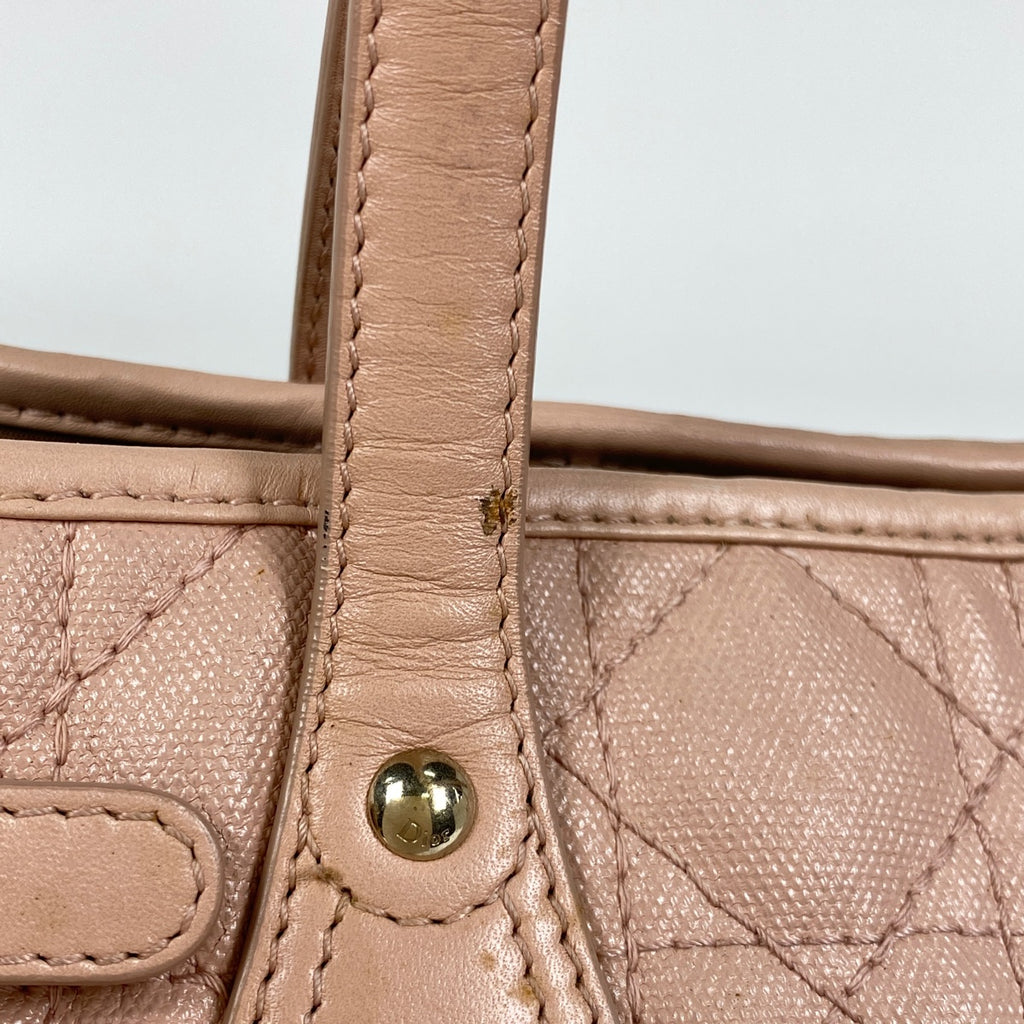 クリスチャンディオール パナレア トートバッグ カナージュ 肩掛け トートバッグ コーティングキャンバス ピンク レディース 【中古】brbag