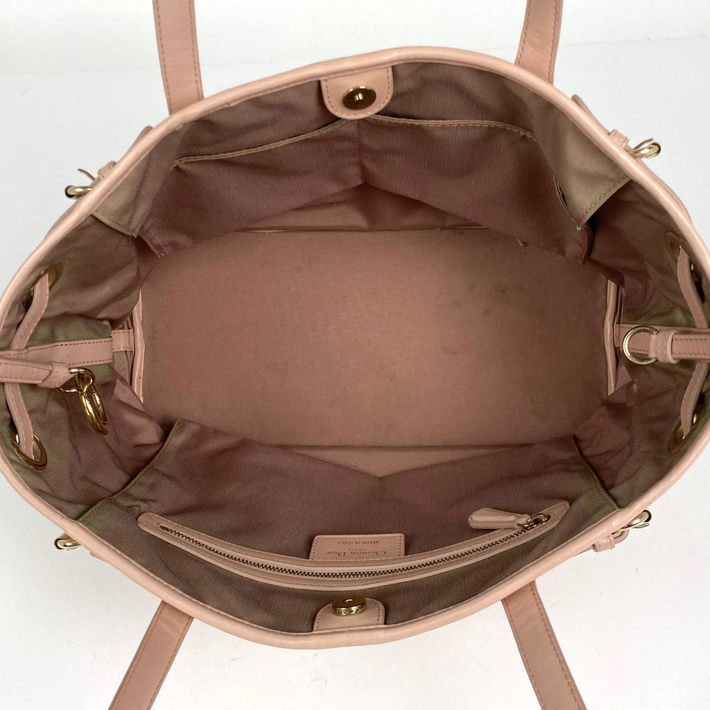 クリスチャンディオール パナレア トートバッグ カナージュ 肩掛け トートバッグ コーティングキャンバス ピンク レディース 【中古】brbag