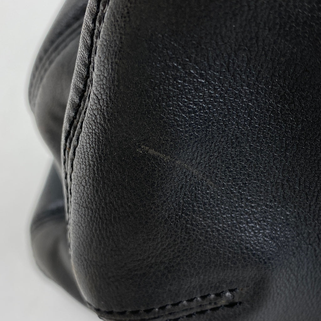 ロエベ アナグラム ショルダーバッグ ロゴ ショルダーバッグ レザー ブラック レディース 【中古】brbag