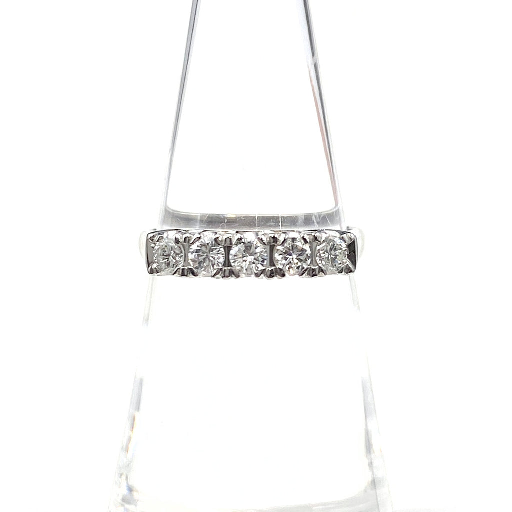 メレダイヤ デザインリング プラチナ 指輪 リング 10号 Pt900 ダイヤモンド レディース 【中古】nbjwl