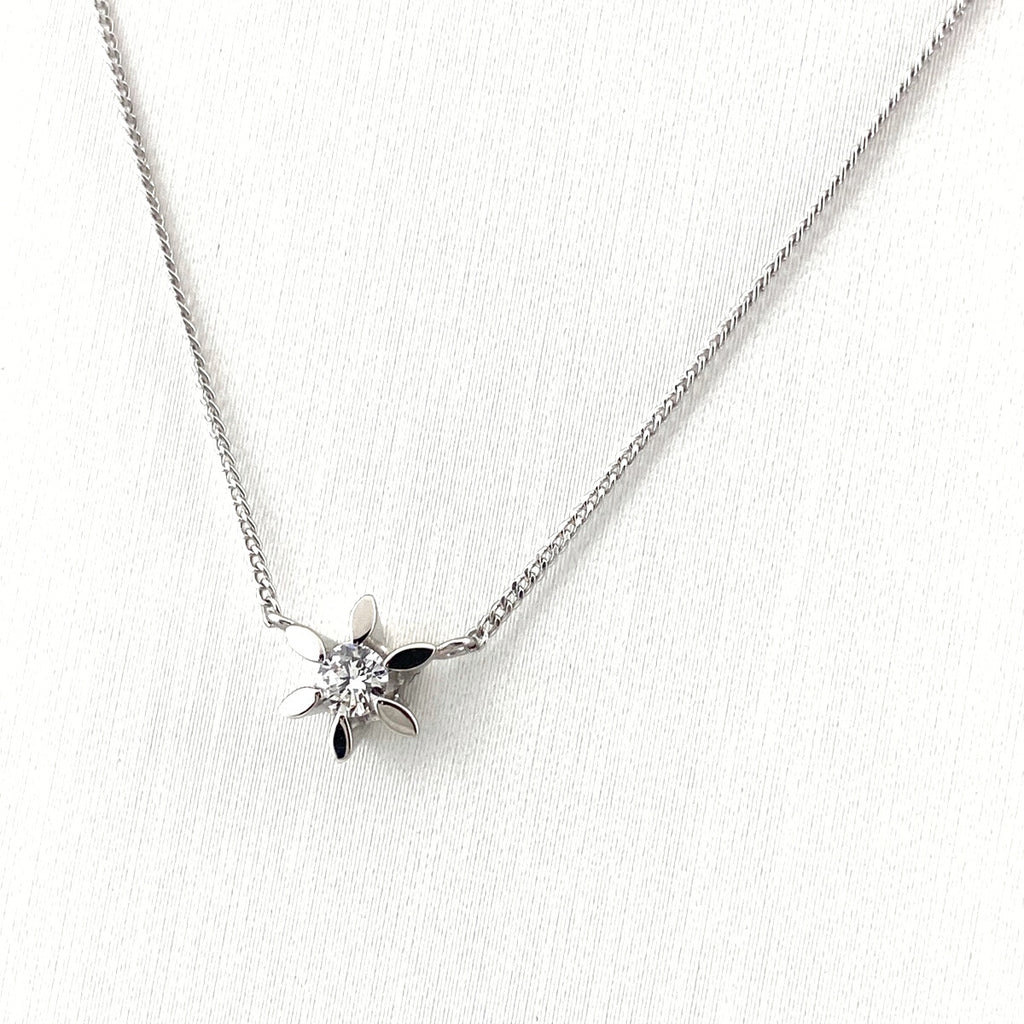 メレダイヤ デザインネックレス プラチナ ペンダント ネックレス Pt850 ダイヤモンド レディース 【中古】nbjwl