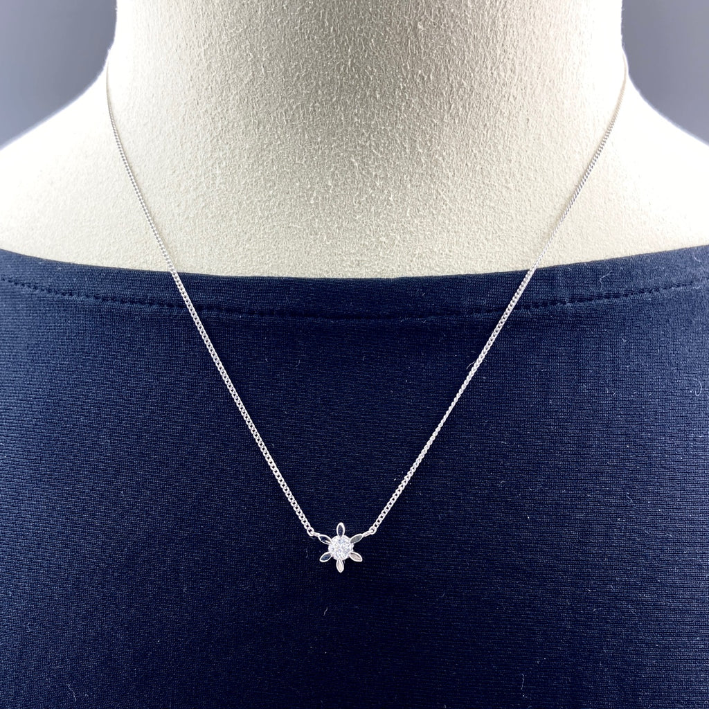 メレダイヤ デザインネックレス プラチナ ペンダント ネックレス Pt850 ダイヤモンド レディース 【中古】nbjwl