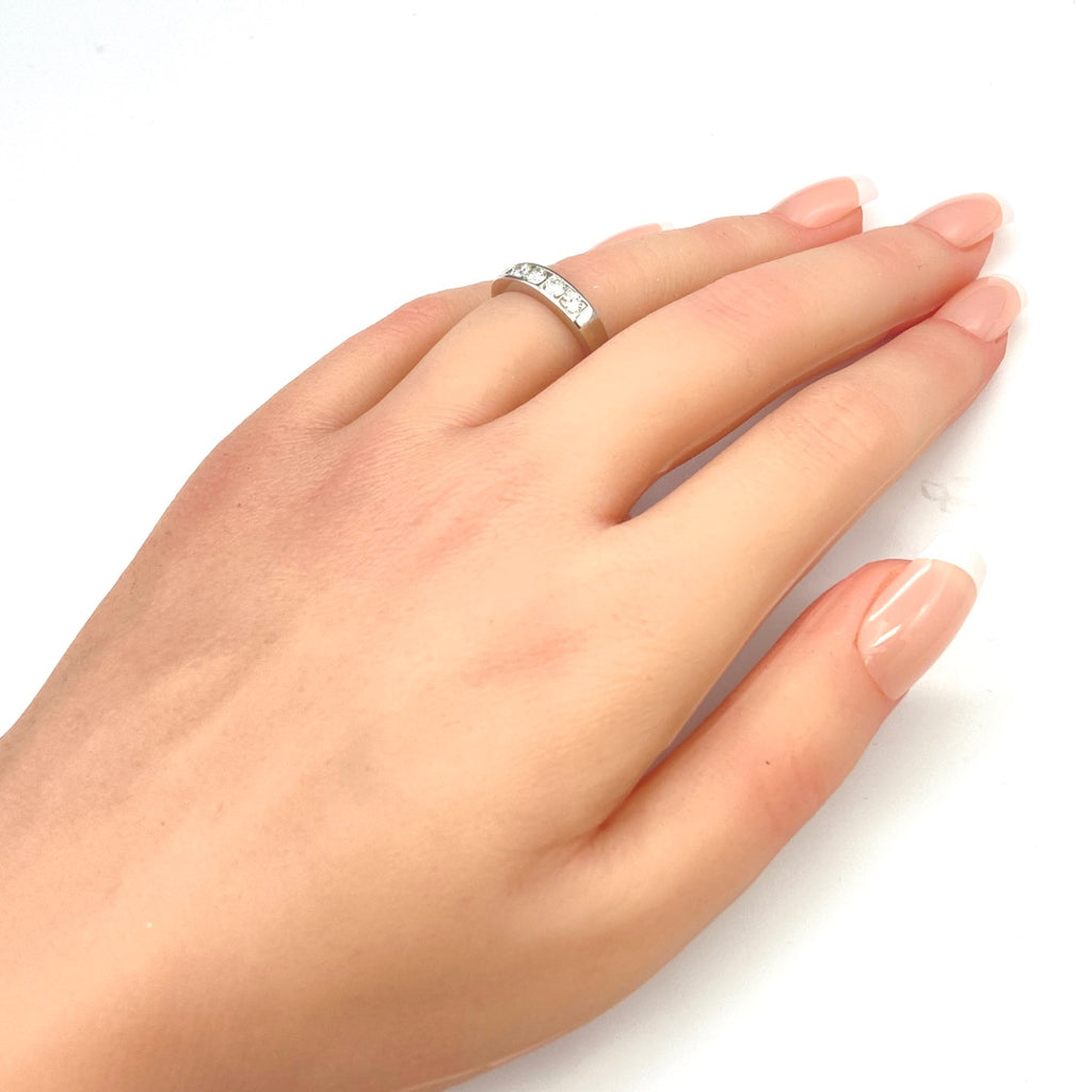 メレダイヤ デザインリング プラチナ 指輪 リング 12号 Pt900 ダイヤモンド レディース 【中古】nbjwl