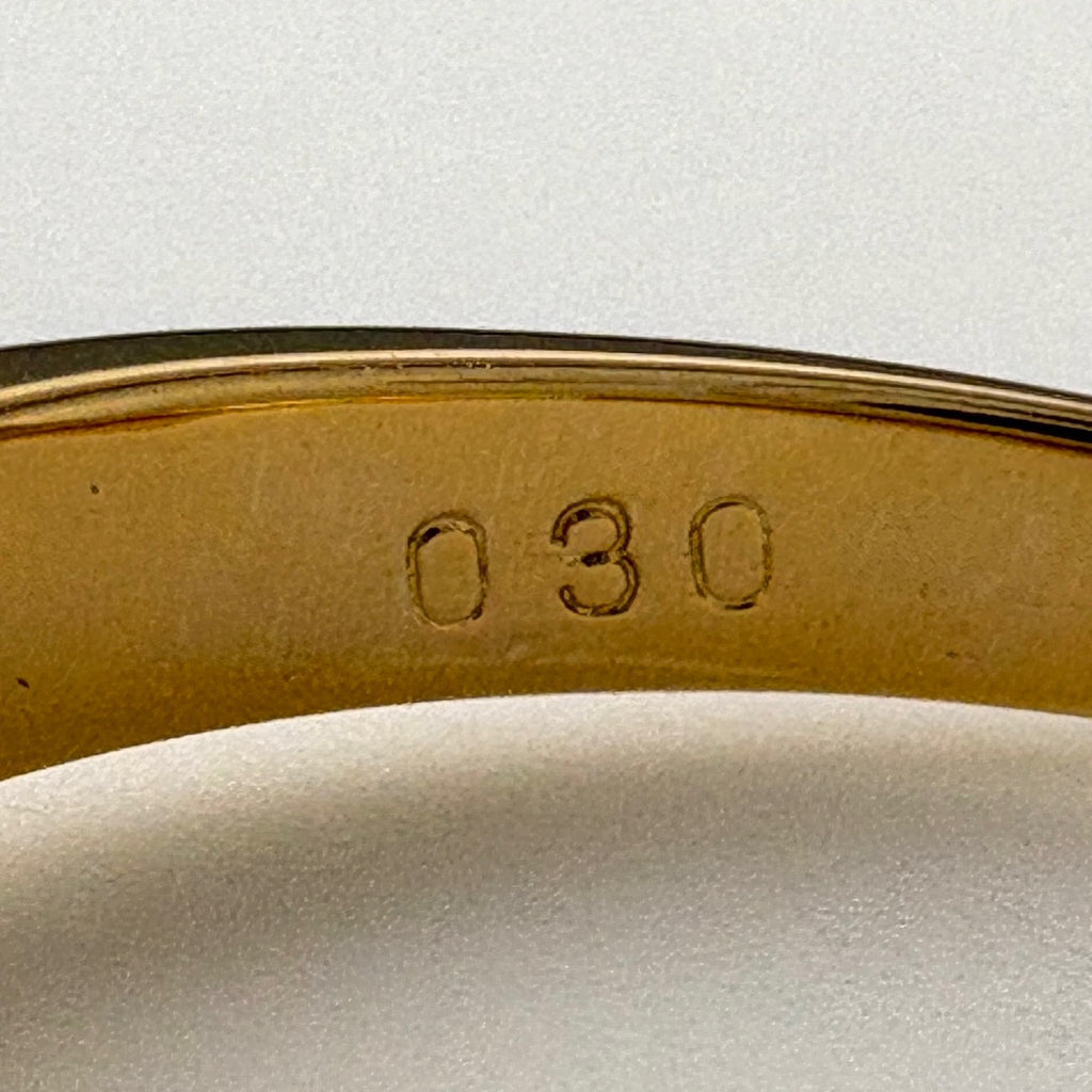 メレダイヤ デザインリング YG イエローゴールド 指輪 リング 16号 K18 ダイヤモンド レディース 【中古】nbjwl