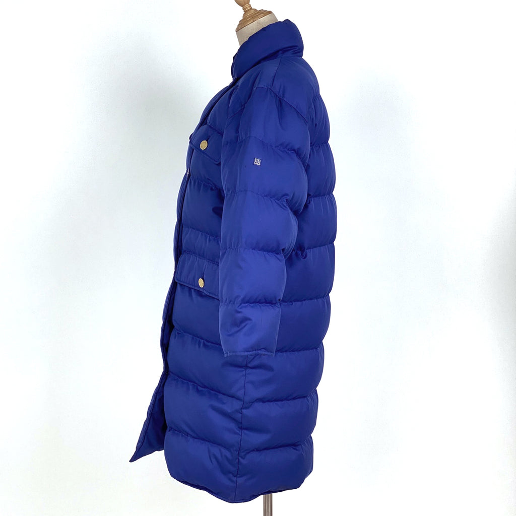 ジバンシィ ロゴボタン ダウンコート ジップアップ 防寒 アウター ダウンコート ブルー レディース 【中古】brapp