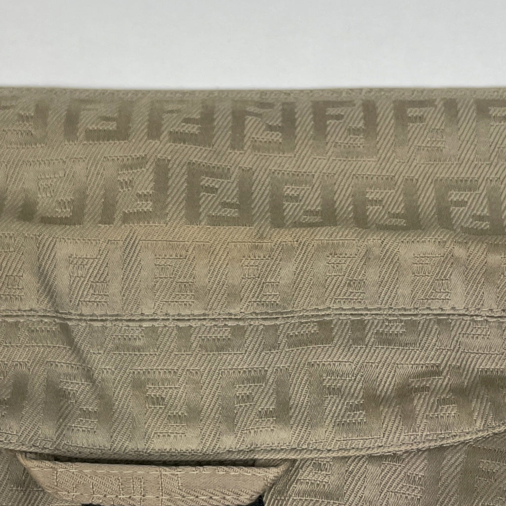 フェンディ ズッカ柄 ステンカラーコート ベルト付き FF柄 ズッキーノ柄 アウター ステンカラーコート コットン ベージュ レディース 【中古】brapp