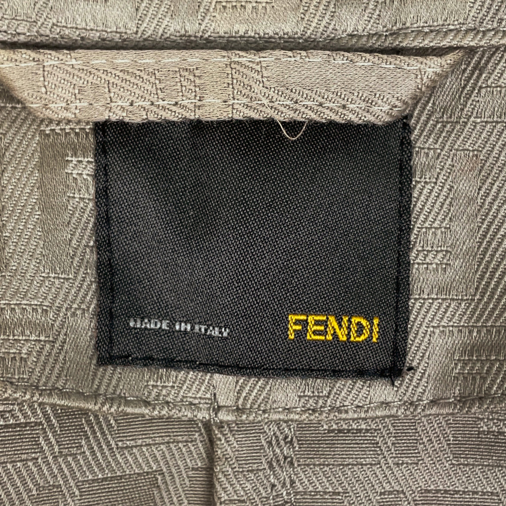 フェンディ ズッカ柄 ステンカラーコート ベルト付き FF柄 ズッキーノ柄 アウター ステンカラーコート コットン ベージュ レディース 【中古】brapp