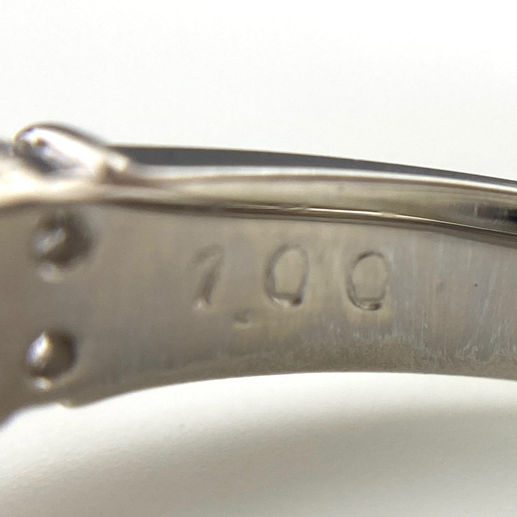 オパール デザインリング プラチナ メレダイヤ 指輪 リング 14号 Pt900 オパール ダイヤモンド レディース 【中古】nbjwl