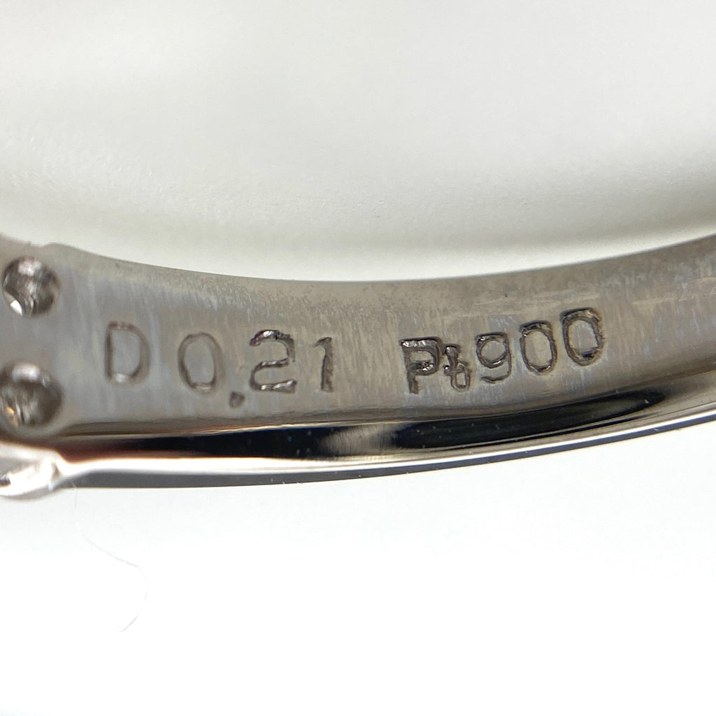 オパール デザインリング プラチナ メレダイヤ 指輪 リング 14号 Pt900 オパール ダイヤモンド レディース 【中古】nbjwl