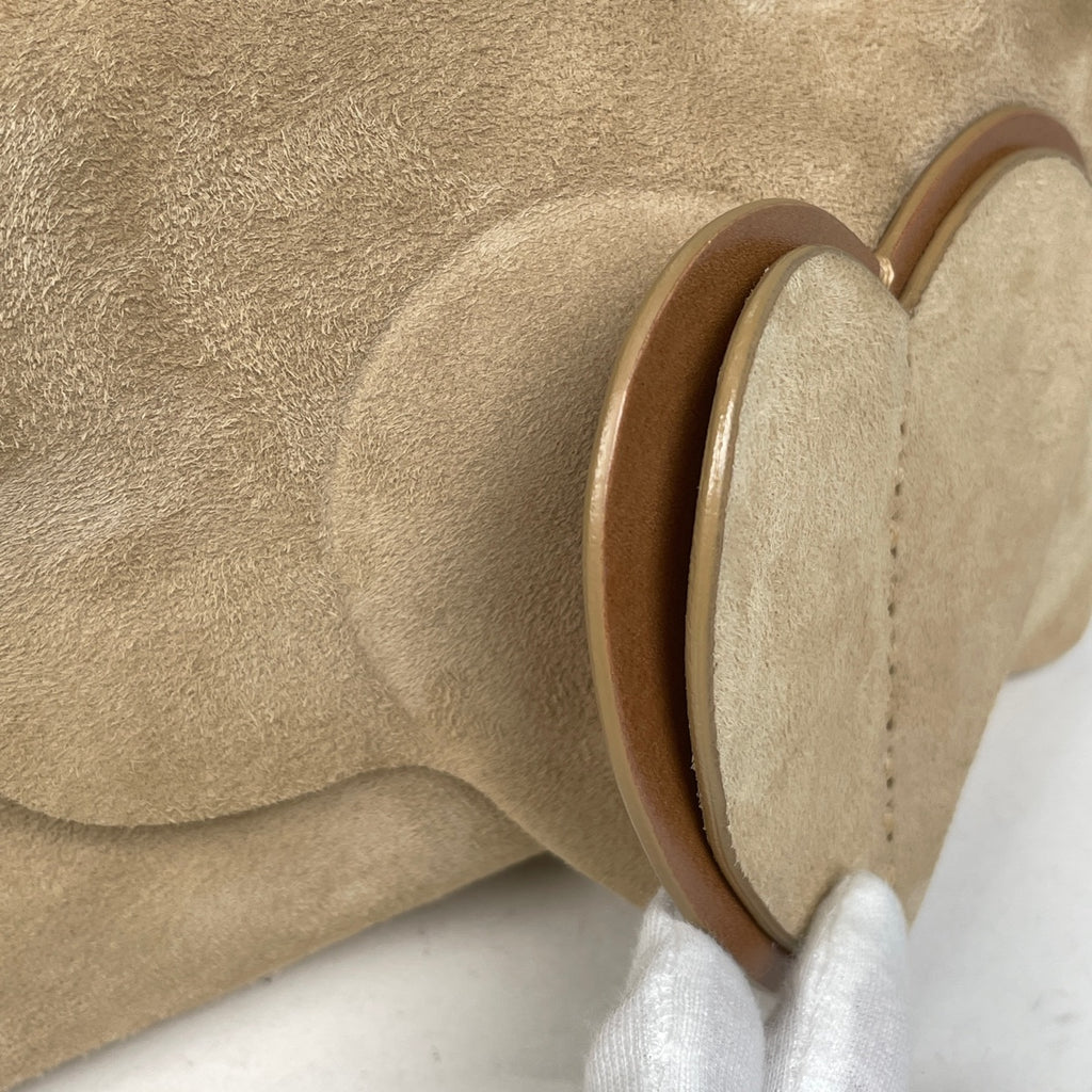 グッチ ハートモチーフ ショルダーバッグ 斜め掛け ショルダーバッグ スエード ベージュ 95107 レディース 【中古】brbag