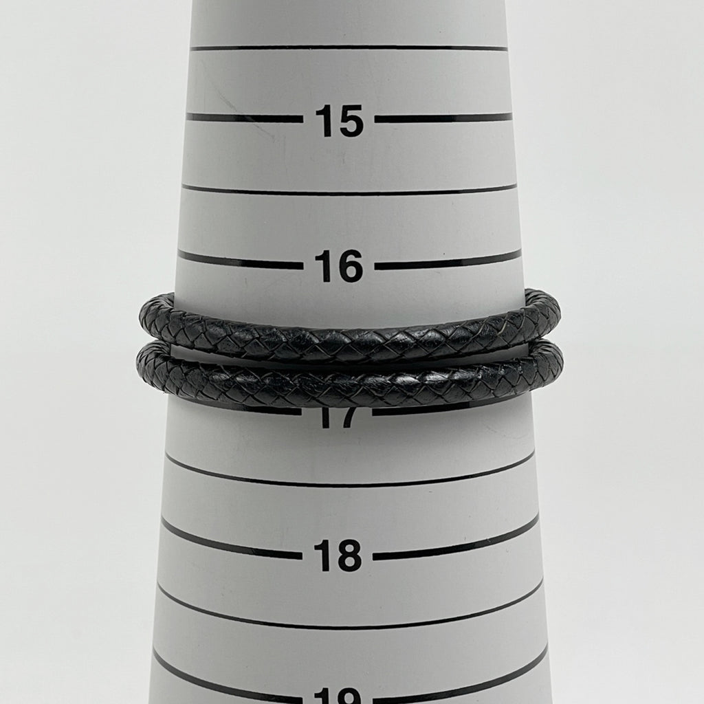 エルメス ジャンボ ブレスレット 腕輪 2連 チョーカー ブレスレット GP レザー ゴールド ブラック レディース ブランドアクセサリー 【中古】bracc